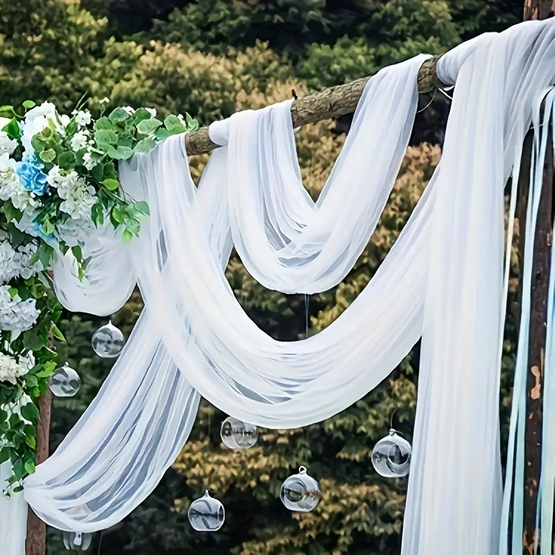 Chair Sash Organza - 5/10 M Şeffaf Kristal Düğün Tül