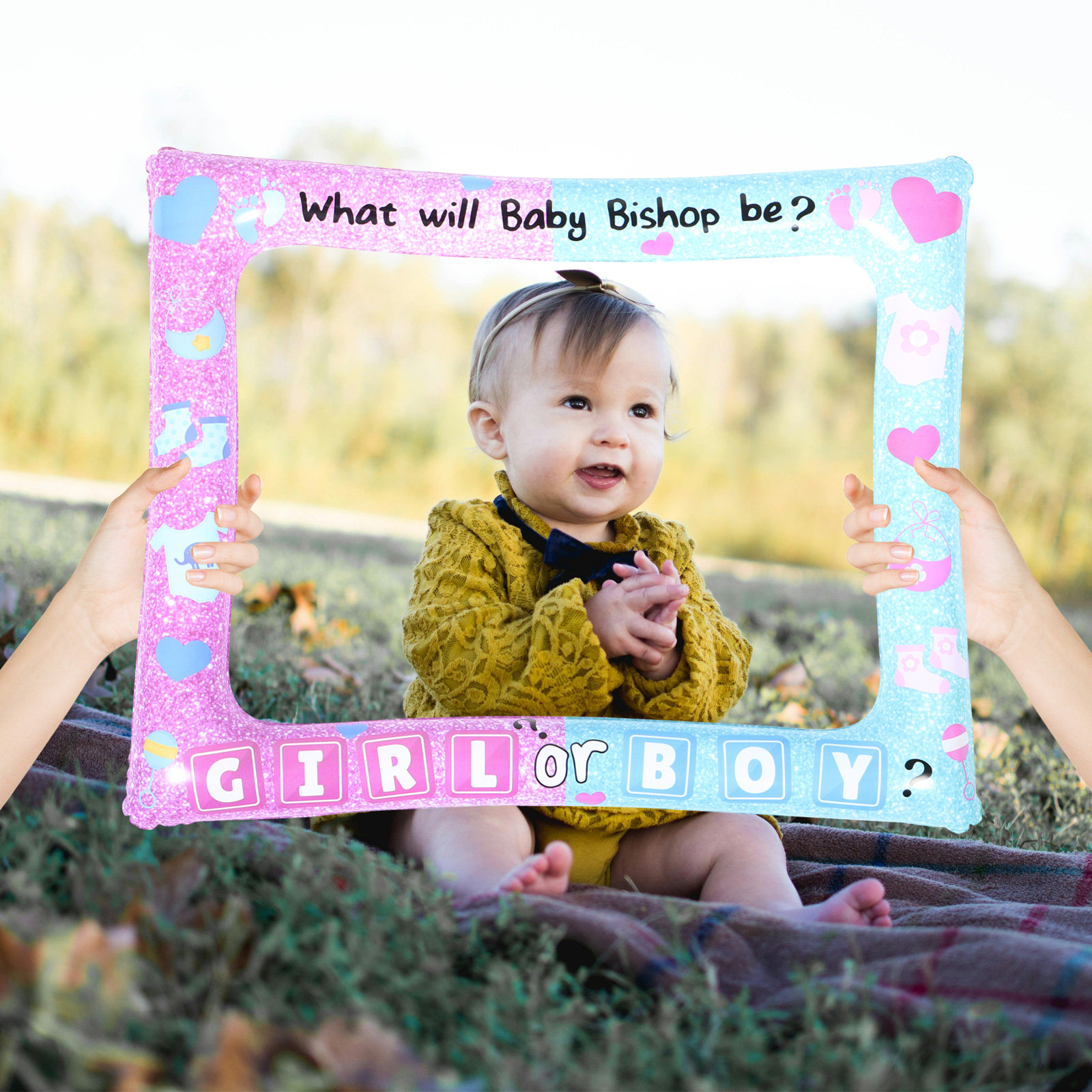 Photo Booth Prop - Şişirilebilir Fotoğraf Çerçevesi Hafif Duş Partisi