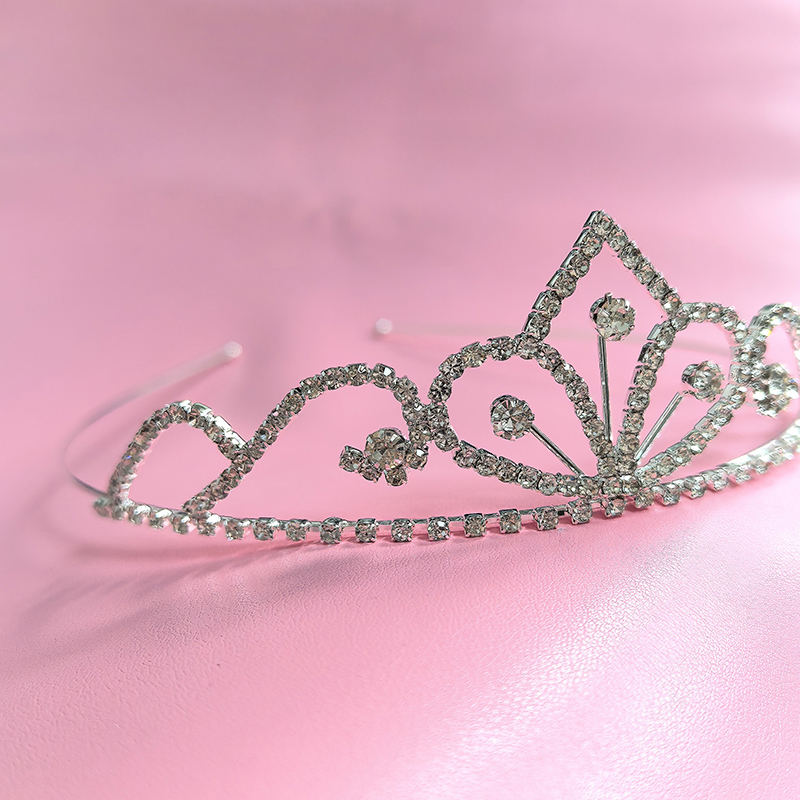 Wedding Shop - Gümüş Renkli Yapay Elmas Gelin Tacı