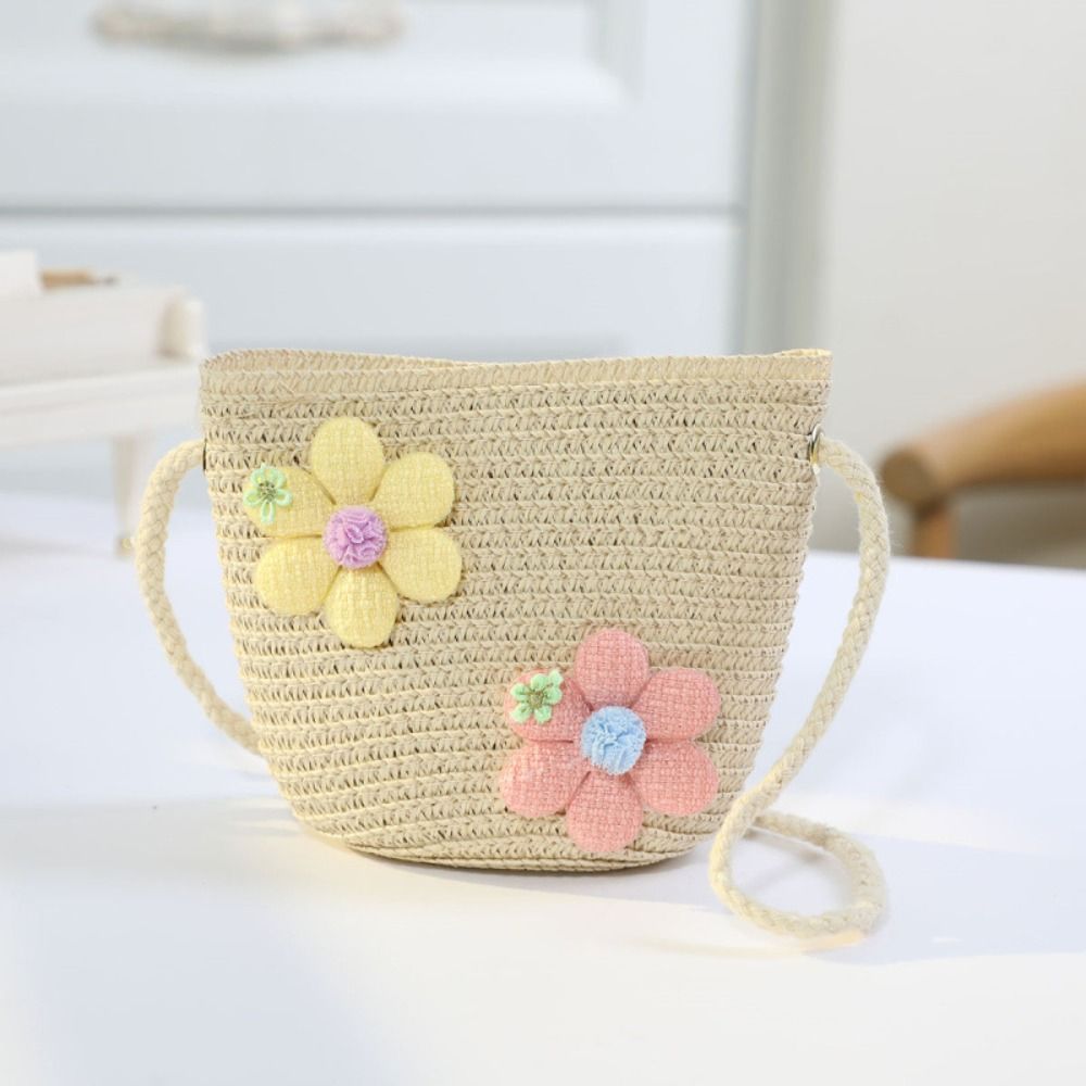 Flower Girl Basket - Sevimli El Yapımı Dokuma Kız Çiçek