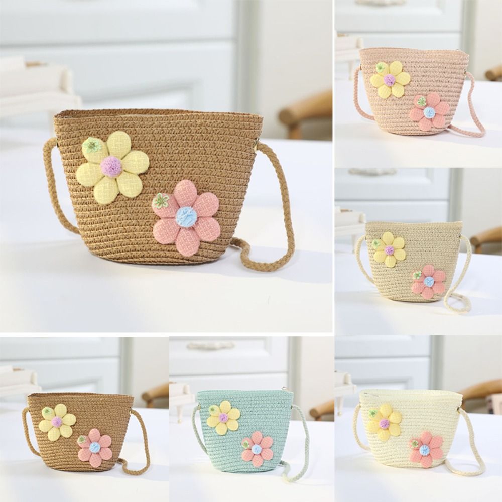 Flower Girl Basket - El yapımı Dokuma Kız Çiçek Hasır