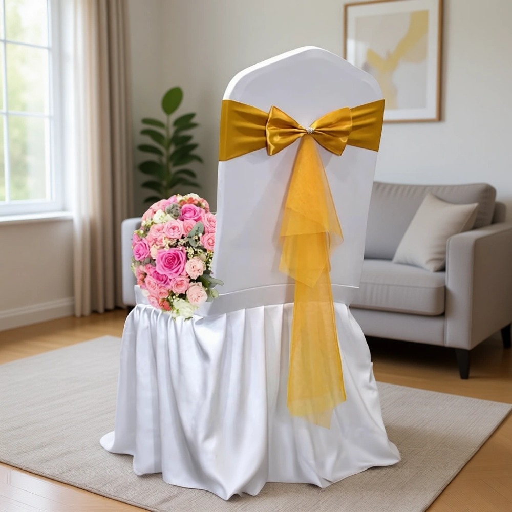 Chair Sash Organza - Klasik Avrupa Tarzı Organze Streç Sandalye