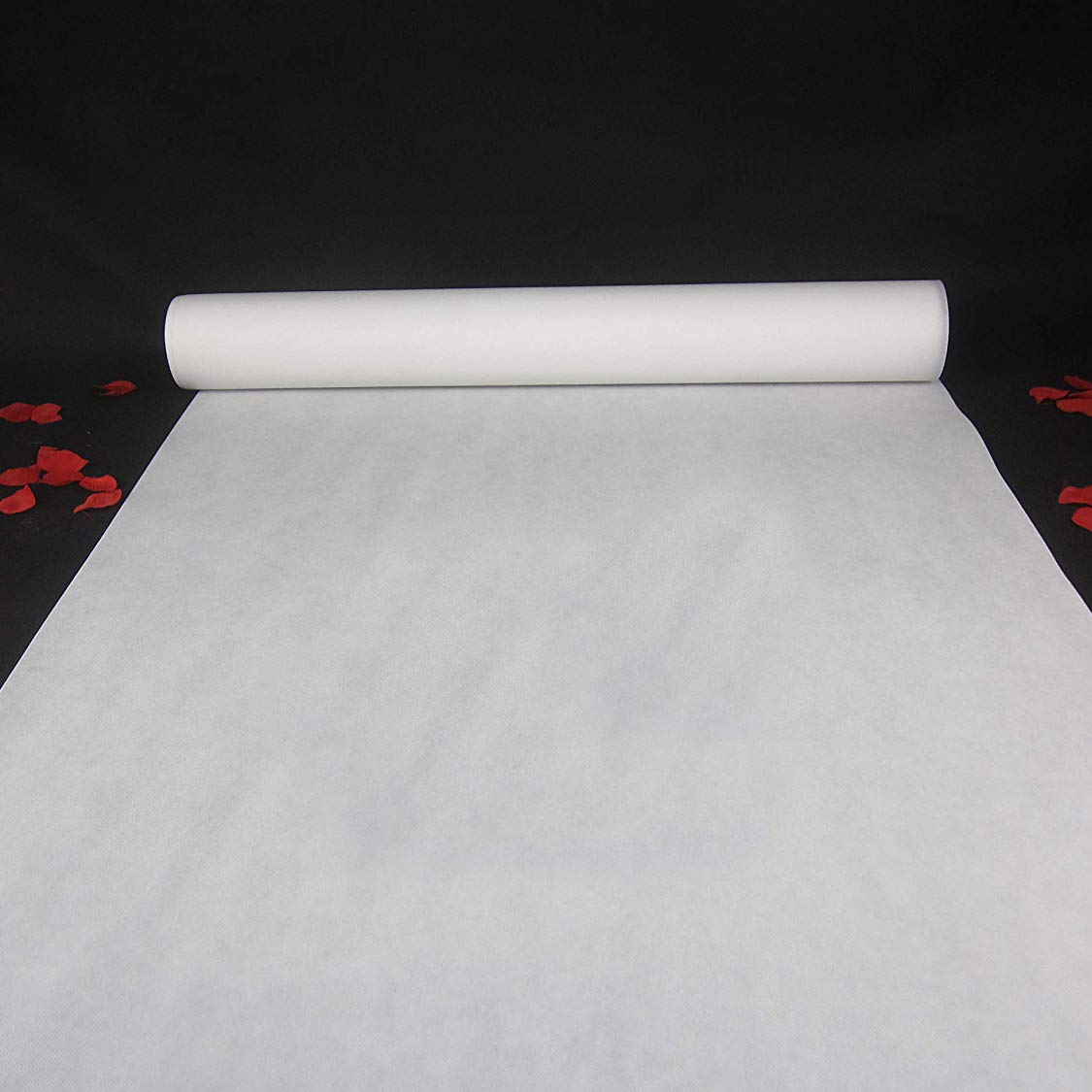 Aisle Runner White - Kaymaz Dokunmamış Kumaş Düğün Halısı Beyaz