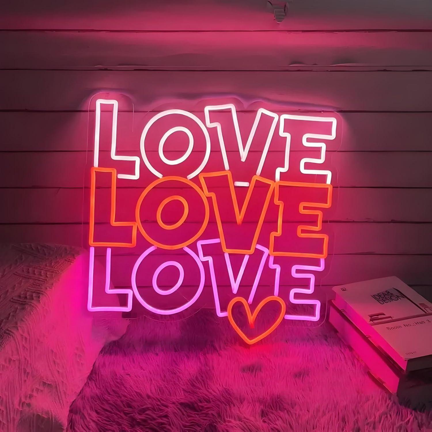 Wedding Shop - Aşk Neon Tabela USB Kısılabilir LED