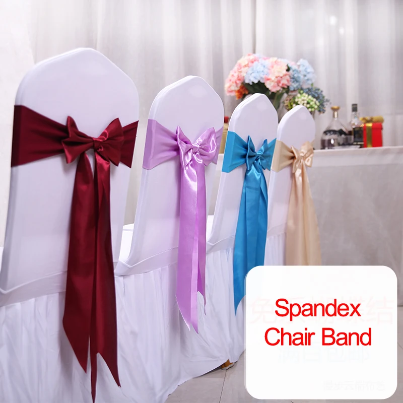 Chair Sash Organza - 25 adet saten Spandex sandalye kılıfı