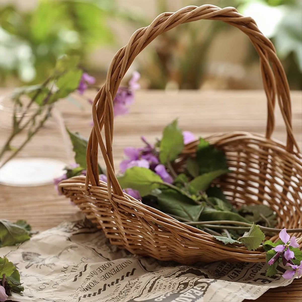 Flower Girl Basket - ABST Piknik Sepeti Paskalya Şeker Sepeti