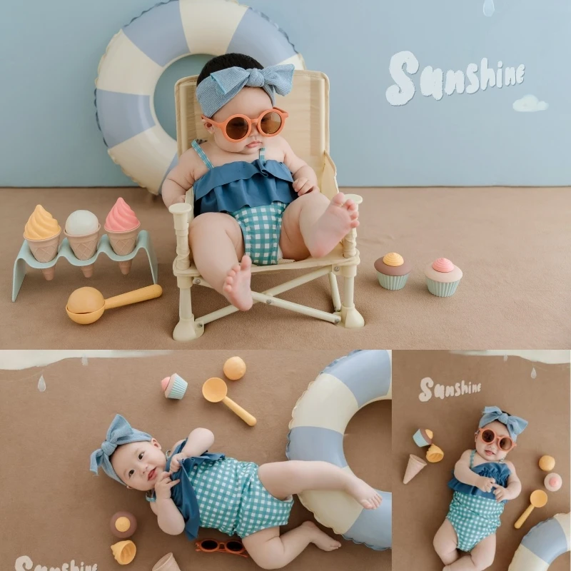 Photo Booth Prop - Yenidoğan Bebek Fotoğraf Sahne Yaz Mayo