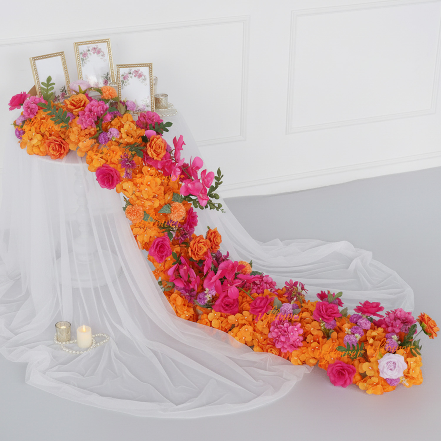 Aisle Runner White - Uflower Düğün Süslemeleri Yapay İpek Çiçekler