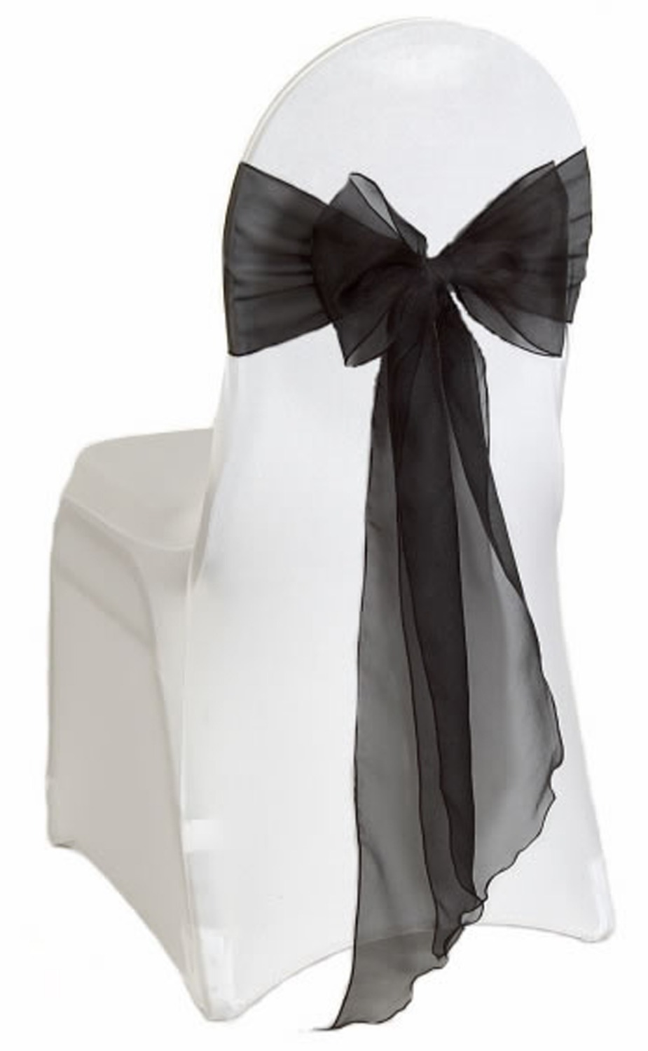 Chair Sash Organza - YENI SANDALYE YAYLAR 50 adet/grup Siyah