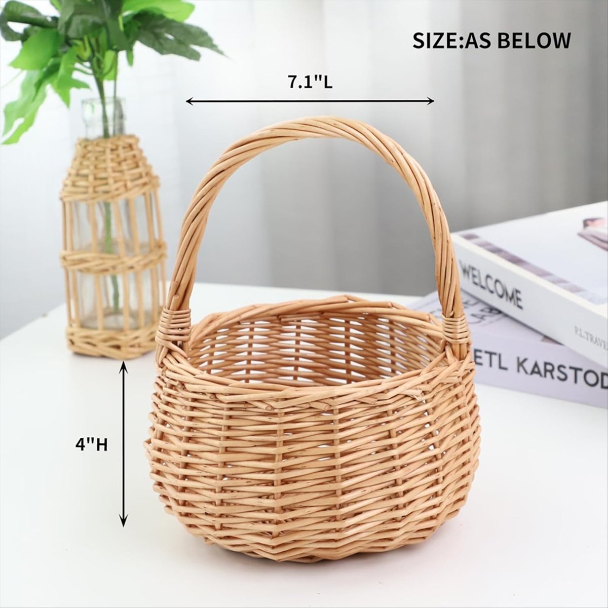 Saplı Hasır Piknik Sepeti, Düğ - Flower Girl Basket incelemesi ve fiyatı