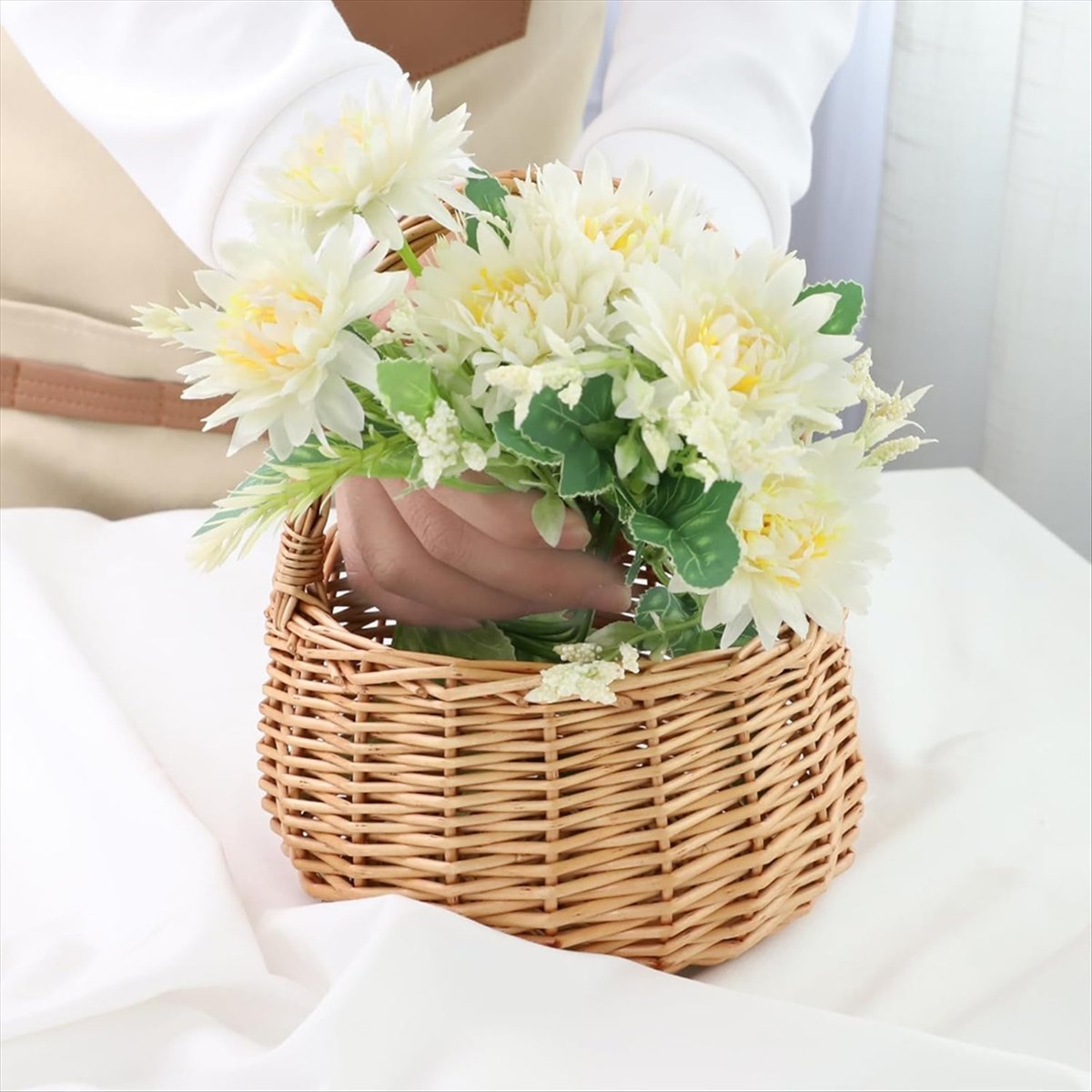 Saplı Hasır Piknik Sepeti, Düğ - Flower Girl Basket incelemesi ve fiyatı