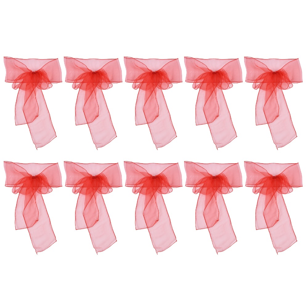 10 Adet Mavi, kırmızı, sarı, m - Chair Sash Organza incelemesi ve fiyatı