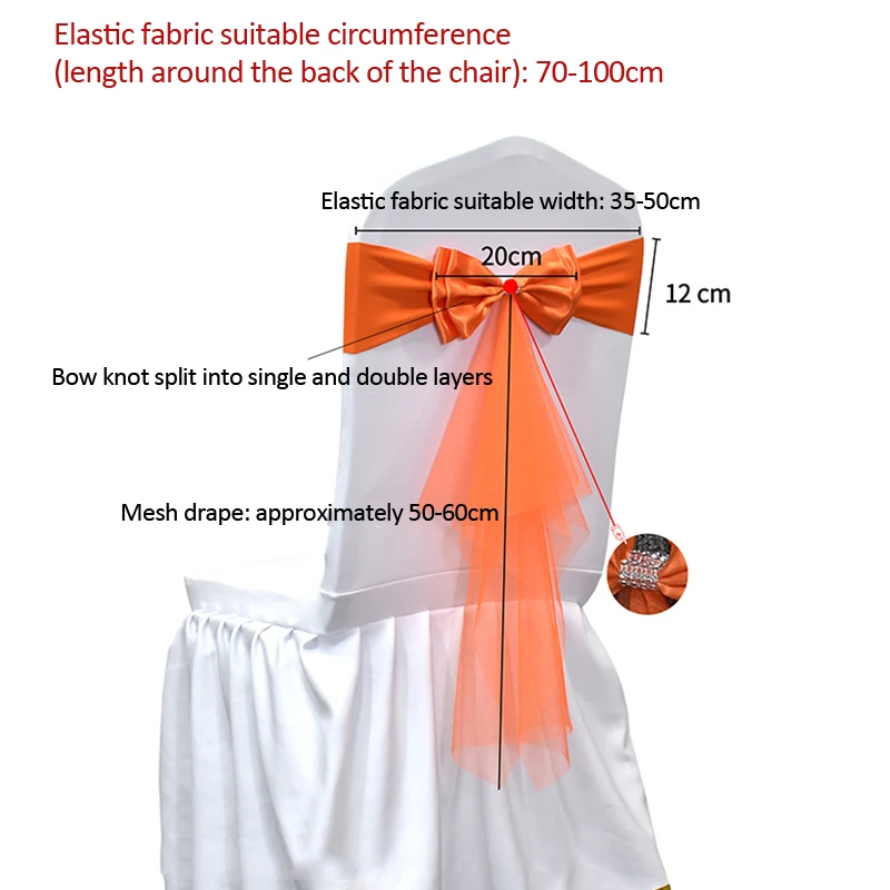 10 50 adet Spandex Sandalye Ka - Chair Sash Organza incelemesi ve fiyatı