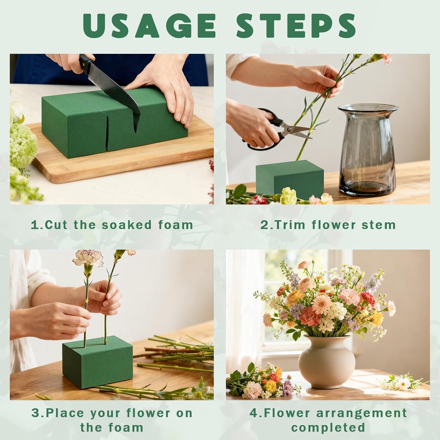 72 Adet Çiçek Süngeri Blokları - Wedding Floral Supply incelemesi ve fiyatı