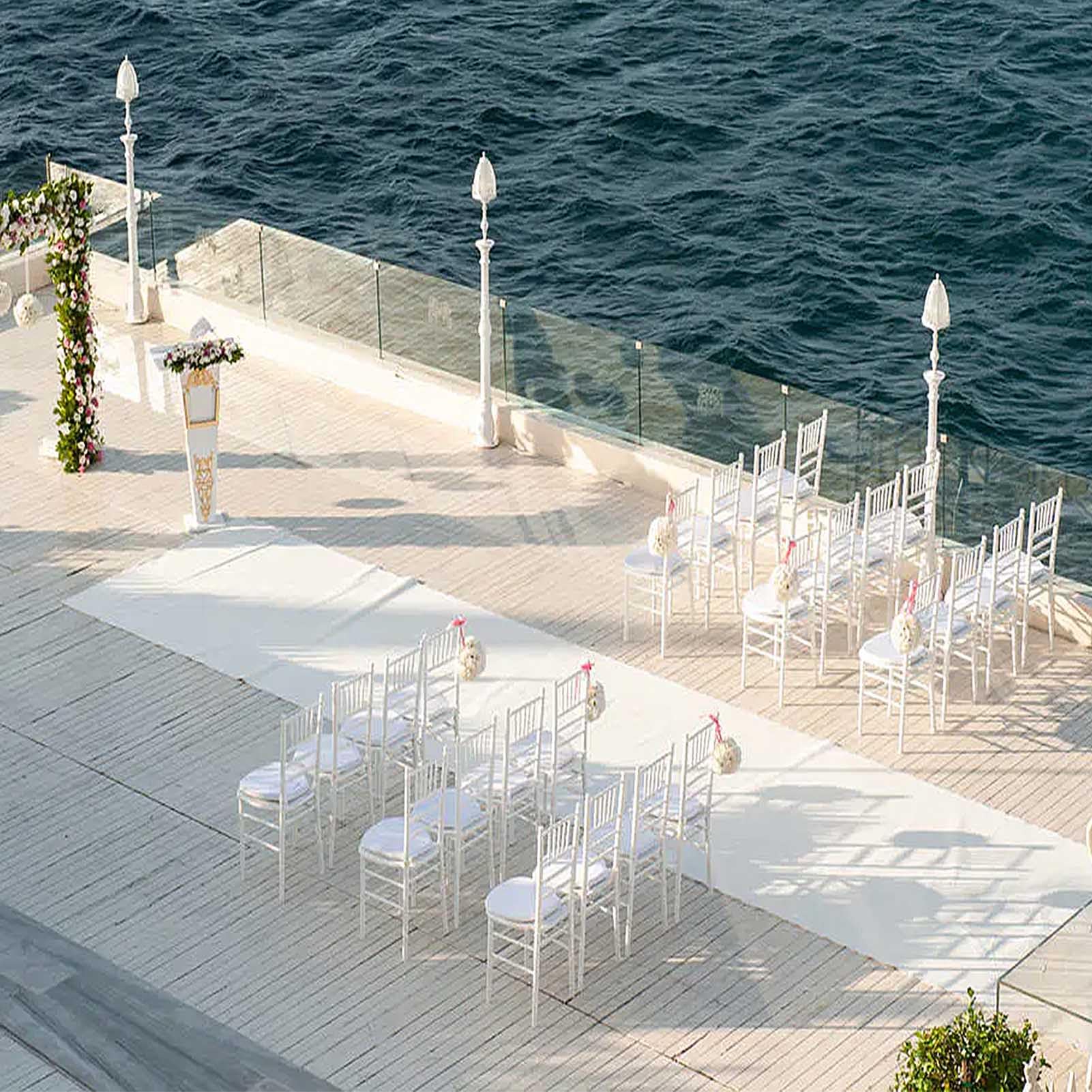 Beyaz koşu parkuru, mezuniyet  - Aisle Runner White incelemesi ve fiyatı