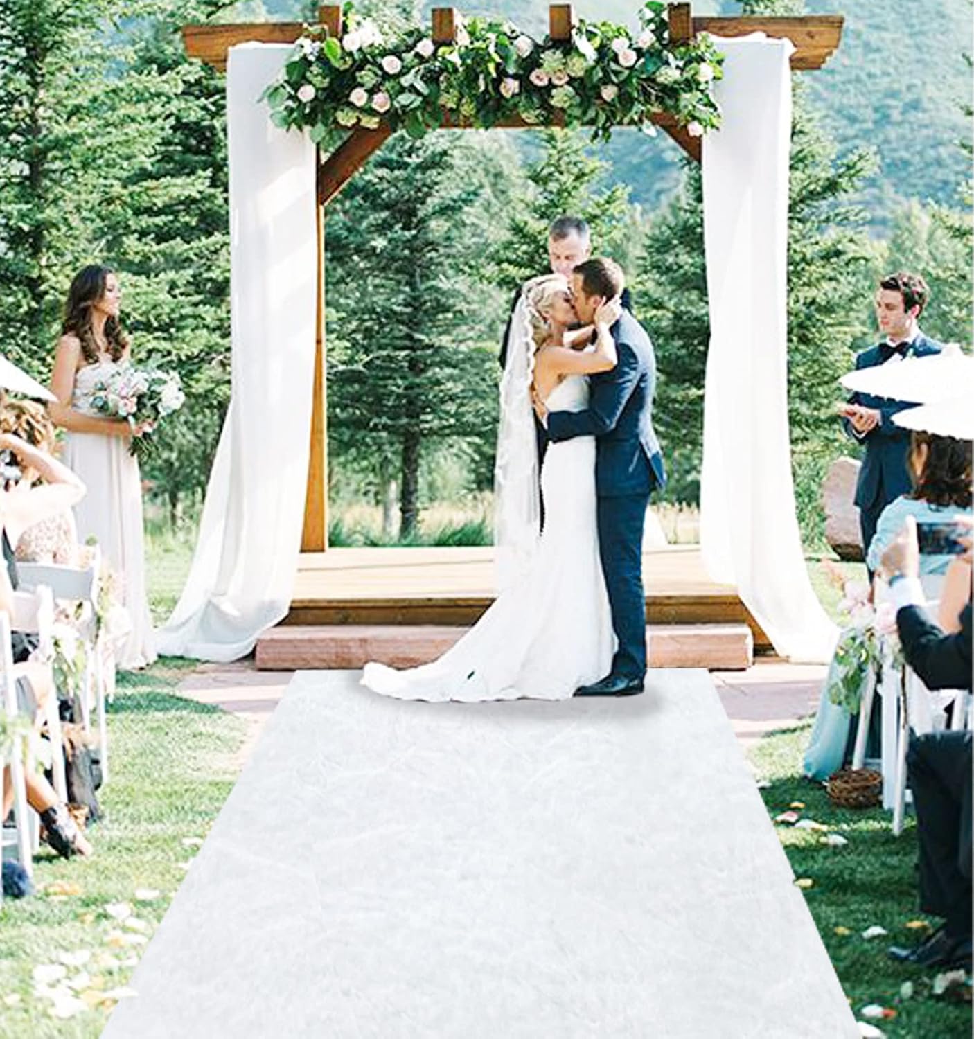 Beyaz koşu parkuru, mezuniyet  - Aisle Runner White incelemesi ve fiyatı