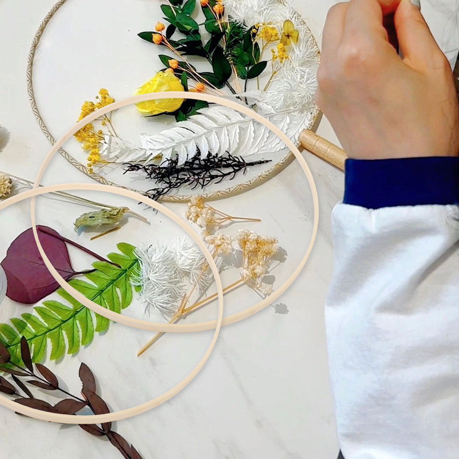 10 adet Bambu Çiçek Çemberleri - Wedding Floral Supply incelemesi ve fiyatı