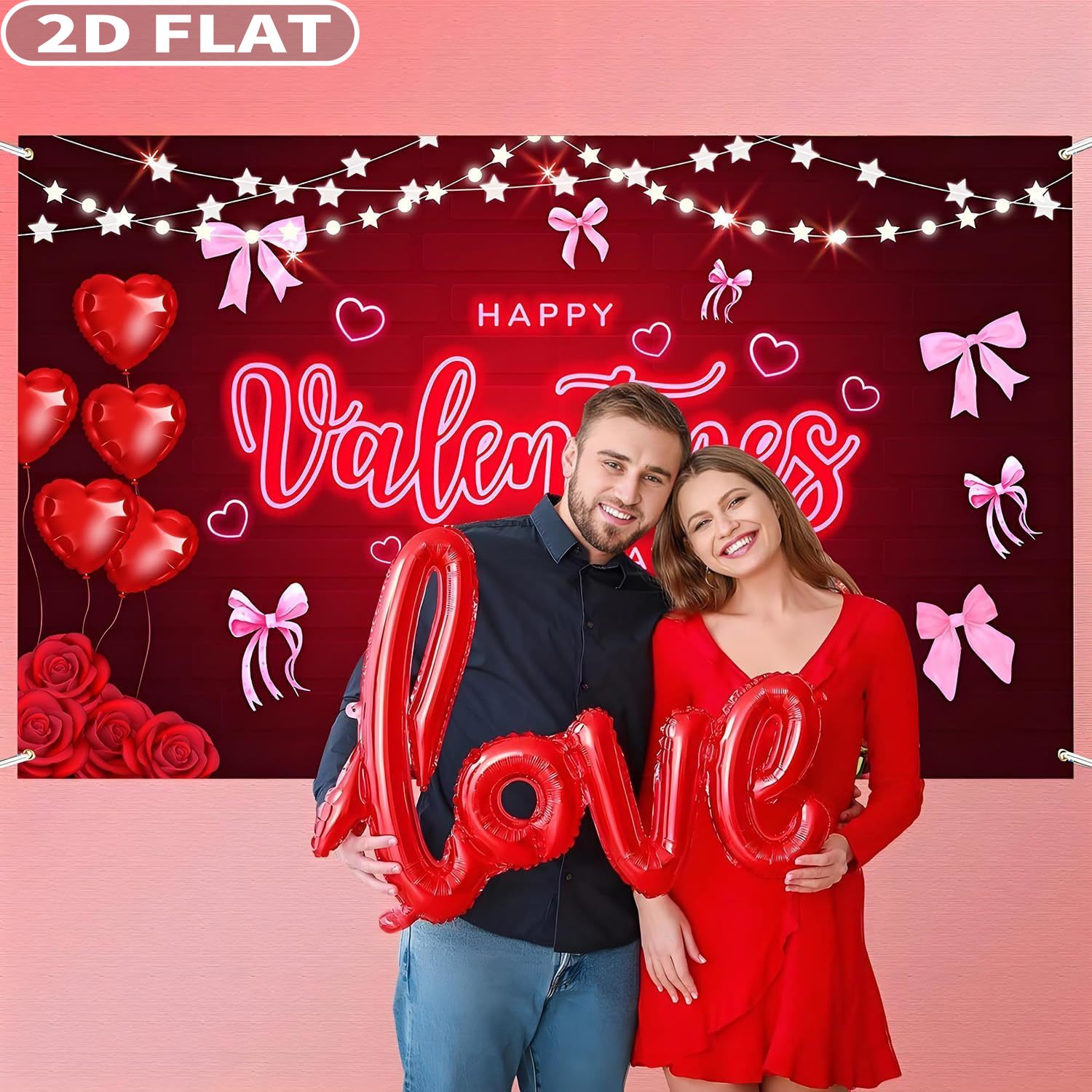 2D DÜZ 1 adet Sevgililer Günü  - Photo Booth Prop incelemesi ve fiyatı
