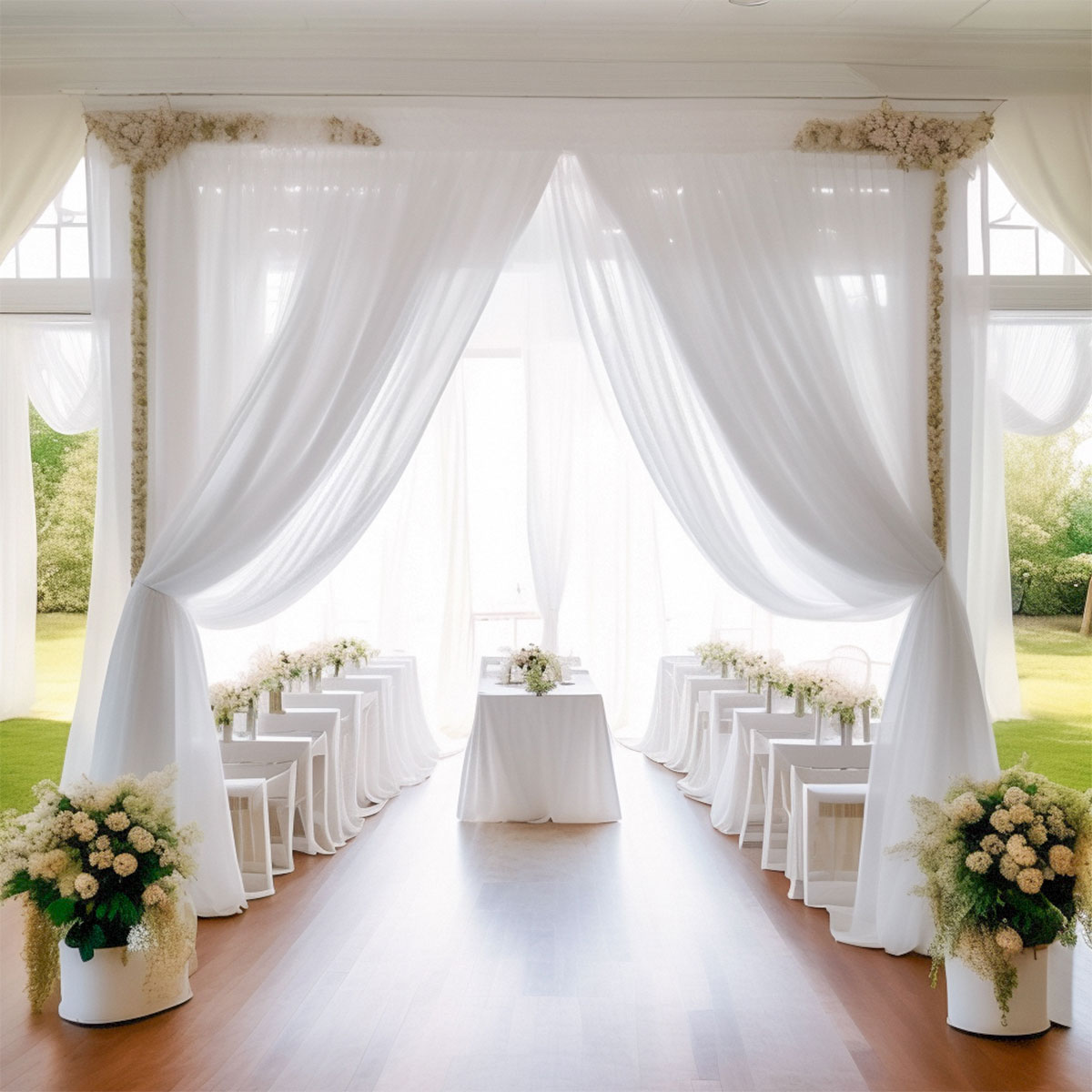 Beyaz düğün dekorasyon tül rul - Chair Sash Organza incelemesi ve fiyatı